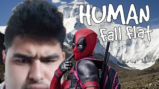 El Primo and Deadpool climb up a mountain! (Human Fall Flat)