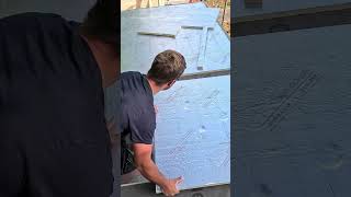 Installing the insulation on a log cabin build  #logcabins #diy #cabinbuild #cabinbuilding #tinyhome