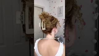 A claw can be uncomfortable so try this instead #curlyhairstyle #wavyhairstyle