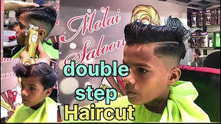 double step hair cutting boys hairstyle long hair| toturial|