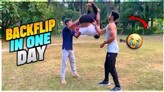 Can I Do A BackFlip In One Day ? UNEXPECTED RESULTS 🔥