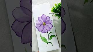 Easy Watercolor Transparent Flower Ideas#art #watercolor #drawing #viralvideo #shorts #trending #diy