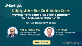 Moving from centralized data platform to a federated data mesh