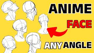 How to Draw Anime Face Any Angle (step by step)