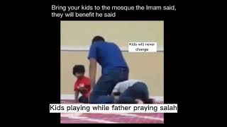 When you are praying salah & bridge for kids play too only muslim father knows the struggle #shorts