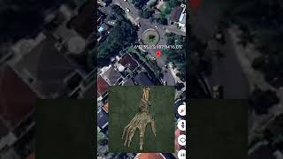 I Found Giant 😱 Scary Hand 😱 On Google Earth & Map #shorts