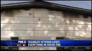 Disabled veteran loses everything in suspected arson house fire