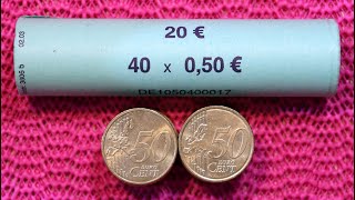 50 Cent Euro Coin Roll Hunting July 2022