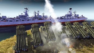 Ukraine 9К58 SMERCH Missiles destroys Russian warship | Ukraine War Mod