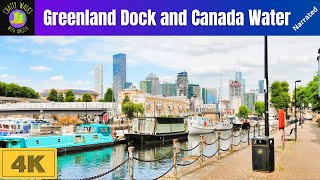 London walk: Greenland Dock to Canada Water narrated London 4K walk in Surrey Quays