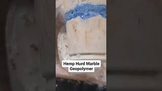 Hemp hurd and geopolymer marble. #hempcrete #hurd  #geopolymer