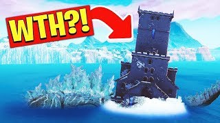 *NEW* Polar Peak SEA MONSTER appeared In Water With Castle!!! Fortnite Battle Royal