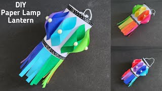 Paper Lantern/Lamp DIY | Rainbow Lamp Craft for Room Decor | How to make Aakash Kandil/ Lantern/Lamp