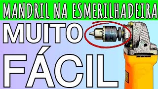 COMO ADAPTAR MANDRIL DE FURADEIRA EM ESMERILHADEIRA + CUIDADOS E DICAS SOBRE RISCO DE ACIDENTES