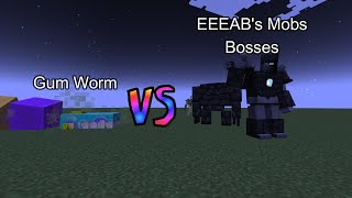 Gum Worm vs EEEAB's Mobs Bosses  Minecraft  Mob Battle