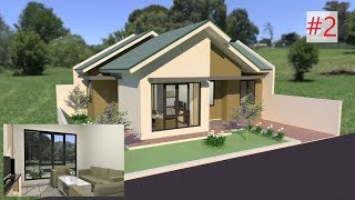 Sketchup house design and interior ( Vray 3.4 render ) Part 2