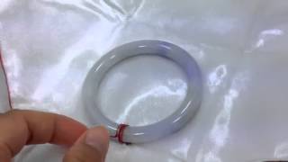 Lavender princess round Burmese Jadeite Old jade bangle