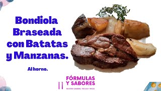 "Bondiola" "Bondiola Braseada al Horno" con Batatas y Manzanas #bondiola #braseada #cacerola