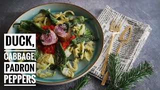 DUCK BREAST, PADRÓN PEPPERS, SAVOY CABBAGE, RED PEPPER & TOMATO RELISH | Alternative Christmas lunch