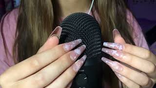 ASMR mic scratching with long nails 💅 (w & w/o cover)