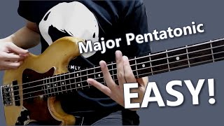 Very easy Major Pentatonic Riff for Worship BASS!