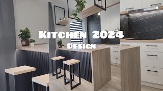 THE BEST MODULAR KITCHEN WITH ACRYLIC FINISH DESIGN | 2024 OPEN KITCHEN CABINET COLORS | INTERIORS