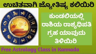 ಕುಂಡಲಿಯ ರಾಶಿ ಮನೆಗಳ ರಾಶ್ಯಧಿಪತಿ ಗ್ರಹವನ್ನು ತಿಳಿಯಿರಿ | ಕನ್ನಡದಲ್ಲಿ ಸರಳವಾಗಿ ಜ್ಯೋತಿಷ್ಯ ಕಲಿಯಿರಿ