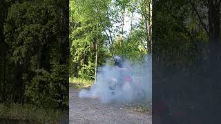 Tire heating with Electric dirtbike #shorts #dirtbike #burnout #electric