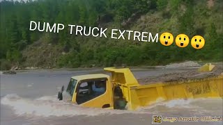 WOWW😮😮 DUM TRUCK CANTER EXTREME MUATAN PASIR DALAM AIR