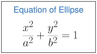 The Standard Equation of an Ellipse