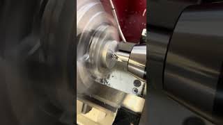 Spotting a hole on a lathe