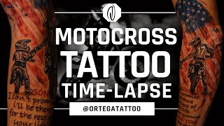 TATTOO TIME-LAPSE #078 | MOTOCROSS COLOR