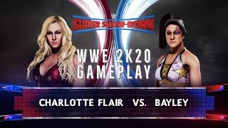 Charlotte Flair vs Bayley - WWE 2K20 Gameplay