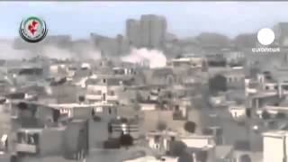 Syria   Assad Warplanes Bomb Baba Amr District of Homs City 11 March 13 Euronews   Kopya