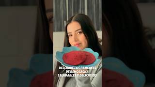 Pancakes de remolacha RICOS Y SALUDABLES 😱 #recetas #viral #parati #tips #fyp