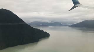 #TheAlaskaMilkRun Continuing to (WRG) WRANGELL, AK. Descent, Landing, taxiing and arrival left side