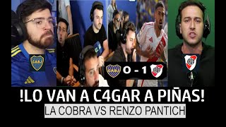 La COBRA INSULT4 a RENZO PANTICH por GRITAR el GOL de RIVER en la BOMBONERA || "ES UN PELOTUD@"