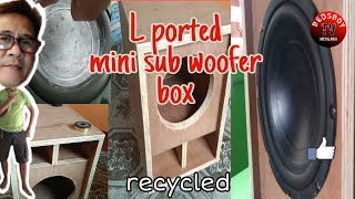 How to make subwoofer box//DoItYourSelf//Recycled mini d8 speaker.