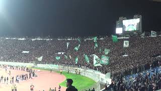 Raja Casablanca Supporters  - روعة جمهور الرجاء الرياضي مع أغنية قصة ساعة ونص في مباراة إتحاد تواركة