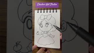 How to draw a cute girl | cute girl drawing step by step #drawsocute #cuteartwork #shortsviral #easy