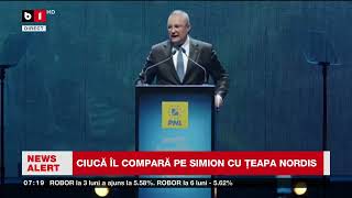 CIUCĂ ÎL COMPARĂ PE SIMION CU ȚEAPA NORDIS_Știri B1TV_18 nov. 2024