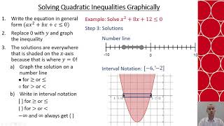 Math 125 Solving Quadratic Inequalities