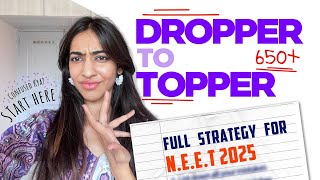 Best strategy for DROPPERS | NEET 2025 | Roadmap to 660+