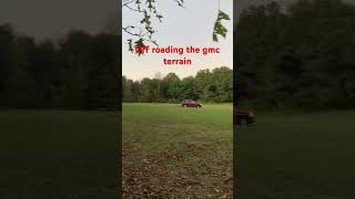 Gmc terrain going off road and drifting