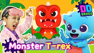 Roar! Baby Tyranno Dance🦖 | Kids Workout Activity | Dance Along! | DD Dance | Dr.Candy & Dragon Dee