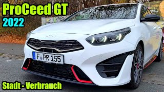 Stadt - Verbrauch Kia ProCeed GT 1.6 T-GDI (204PS) Facelift 2022 - Test Bericht POV Drive deutsch