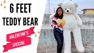 6 Feet Teddy Bear Unboxing | Valentine Giant Teddy Bear Unboxing | Best Birthday Gift For Girlfriend