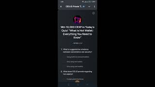 CEX.IO "What is Hot Wallet" Today's Quiz Answers 𝔻𝕒𝕥𝕖:-28-29/10/2024 Part 1 #quiz #cexio #CEX.IO