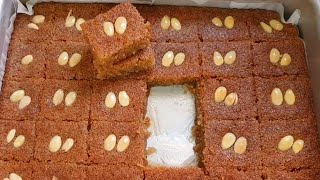 هريسة القرفة الإدمان من ألذ الحلويات الشرقية | النمورة بالقرفة | cinnamon hareeseh recipe