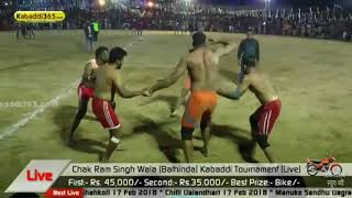 2nd Sami Final Match (Last Raid Te Haar Jit Hoyi) Chak Ram Singh Wala (Bathinda)